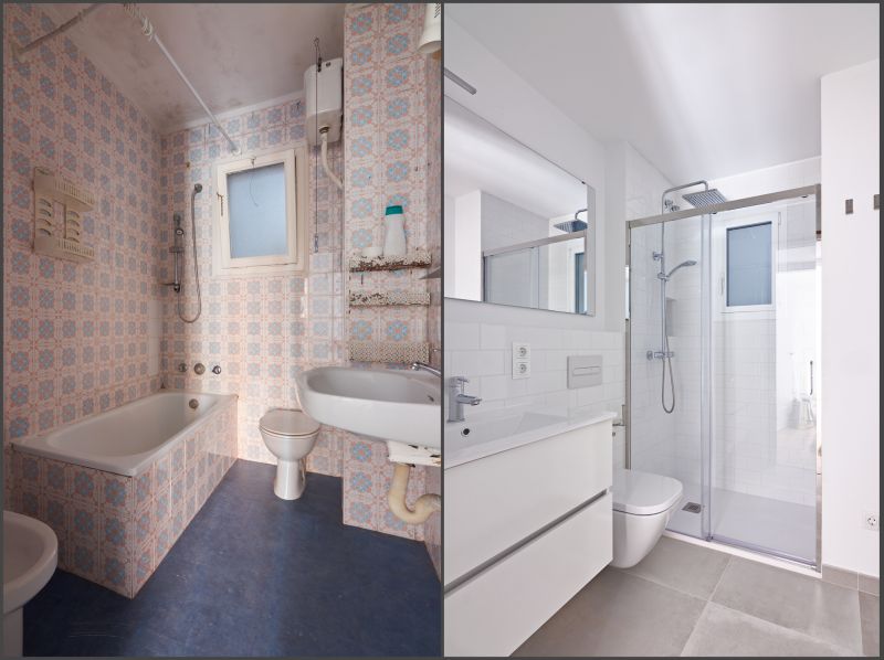 Large-Format Tile Bathroom